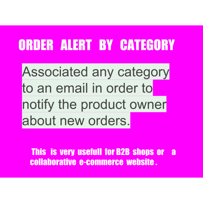 Order Alert by category