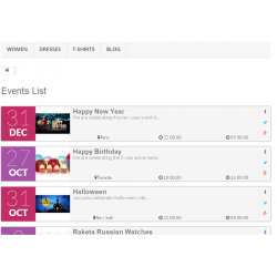 PrestaShop Events Calendar