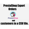 PRESTASHOP EXPORT ORDERS AND CUSTOMERS IN A CSV FILE